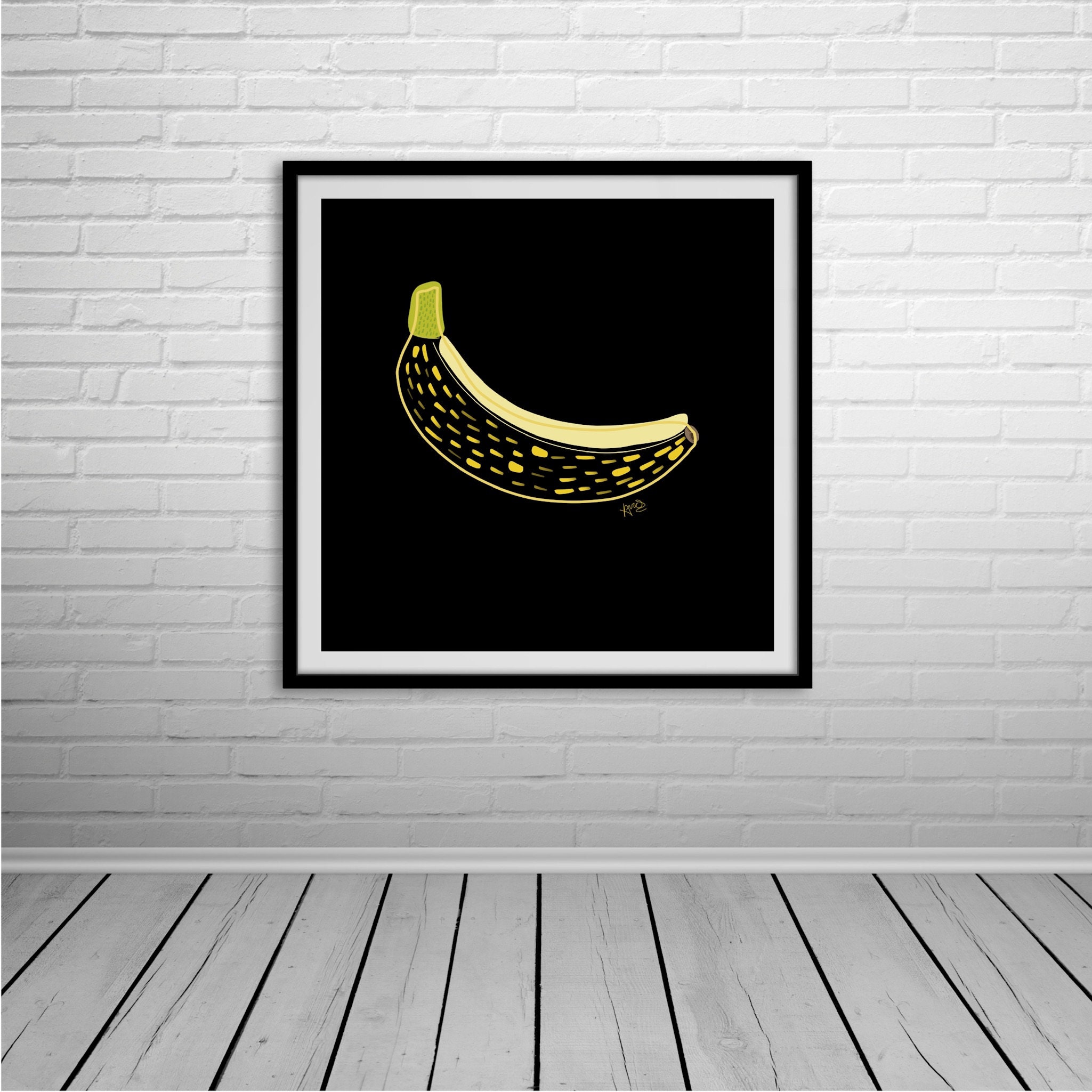 Banana Abstract Wall Art Downloadable Wall Art Instant Etsy