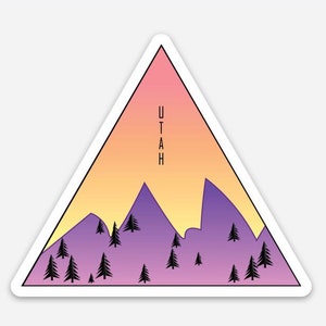 Utah sunset sticker