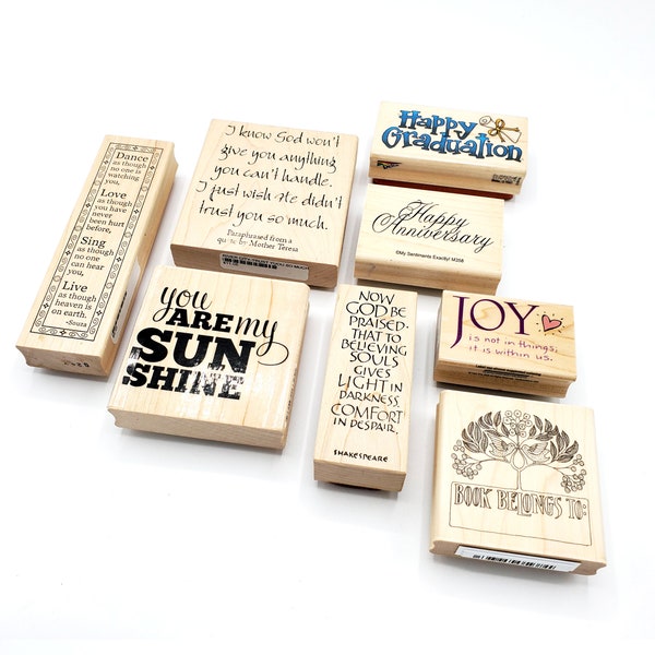 Used Rubber Stamps Etsy