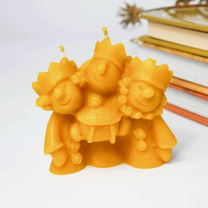 Die heiligen drei Könige | Bienenwachs Kerze Reines Bienenwachs Kerze | Handgemachte Kerze Natürliche & Bio-Kerze | Ideales Geschenk | Weihnachtsgeschenk