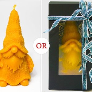 Gnome Beeswax Candle | Santa | Father&#39;s Day | Gift Box for Him | Boyfriend Husband | Gonk | Goblin | Garden Gnome | Snow White Dwarf | Gimli