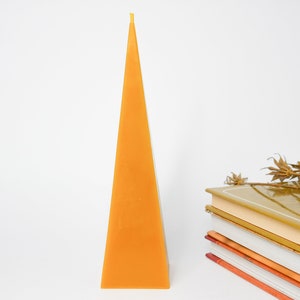 Large Pyramid Beeswax Candle Prism-Obelisk Organic Candle Wedding Gift Perfect Gift Birthday Gift Christmas Gift Original Gift image 5