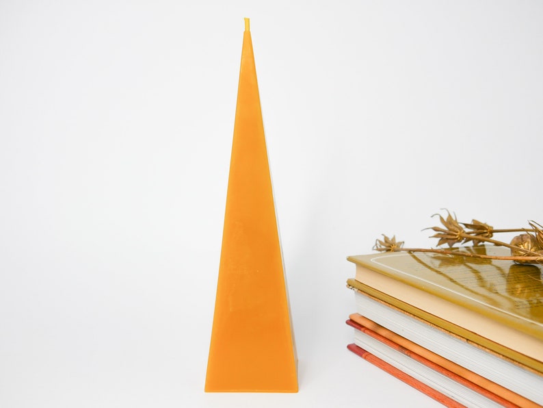 Large Pyramid Beeswax Candle Prism-Obelisk Organic Candle Wedding Gift Perfect Gift Birthday Gift Christmas Gift Original Gift image 5