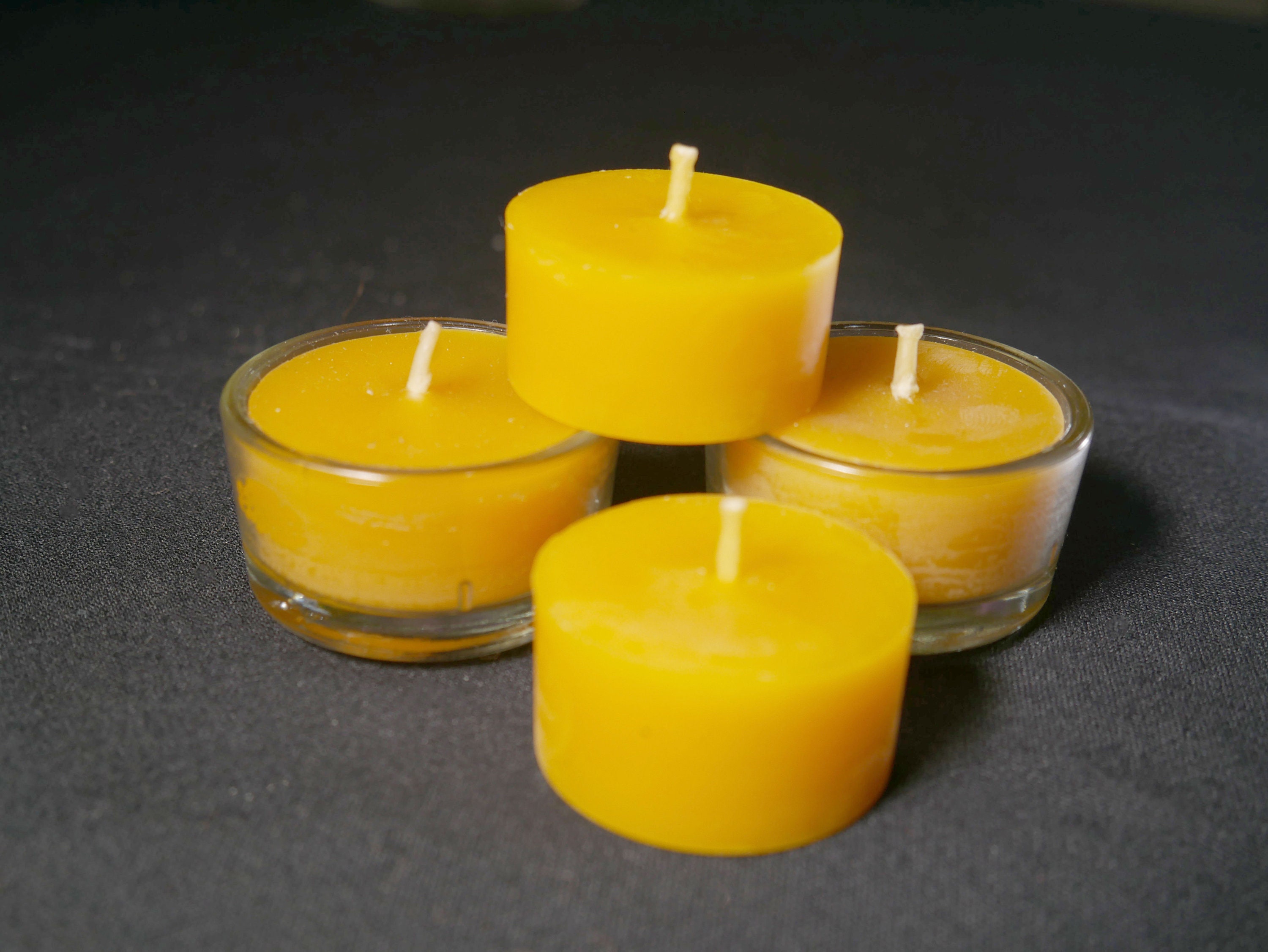 Tealight Beeswax Candles 4piece Set Pure Beeswax Candle Natural