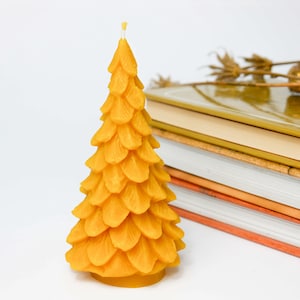 Beeswax Tree Candle with Stars | Christmas Tree | Pure Beeswax Candle | Handmade Tree Candle | Natural Candle | Organic Candle | Ideal Gift