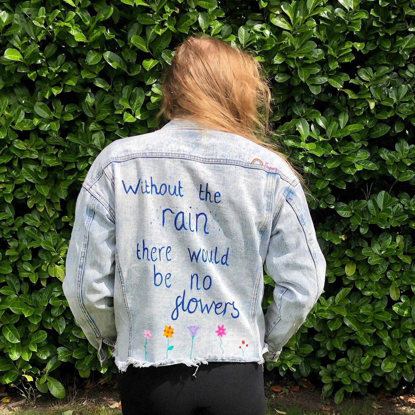 Inspirational Quote Jacket Custom Denim Jacket Hand Painted Etsy