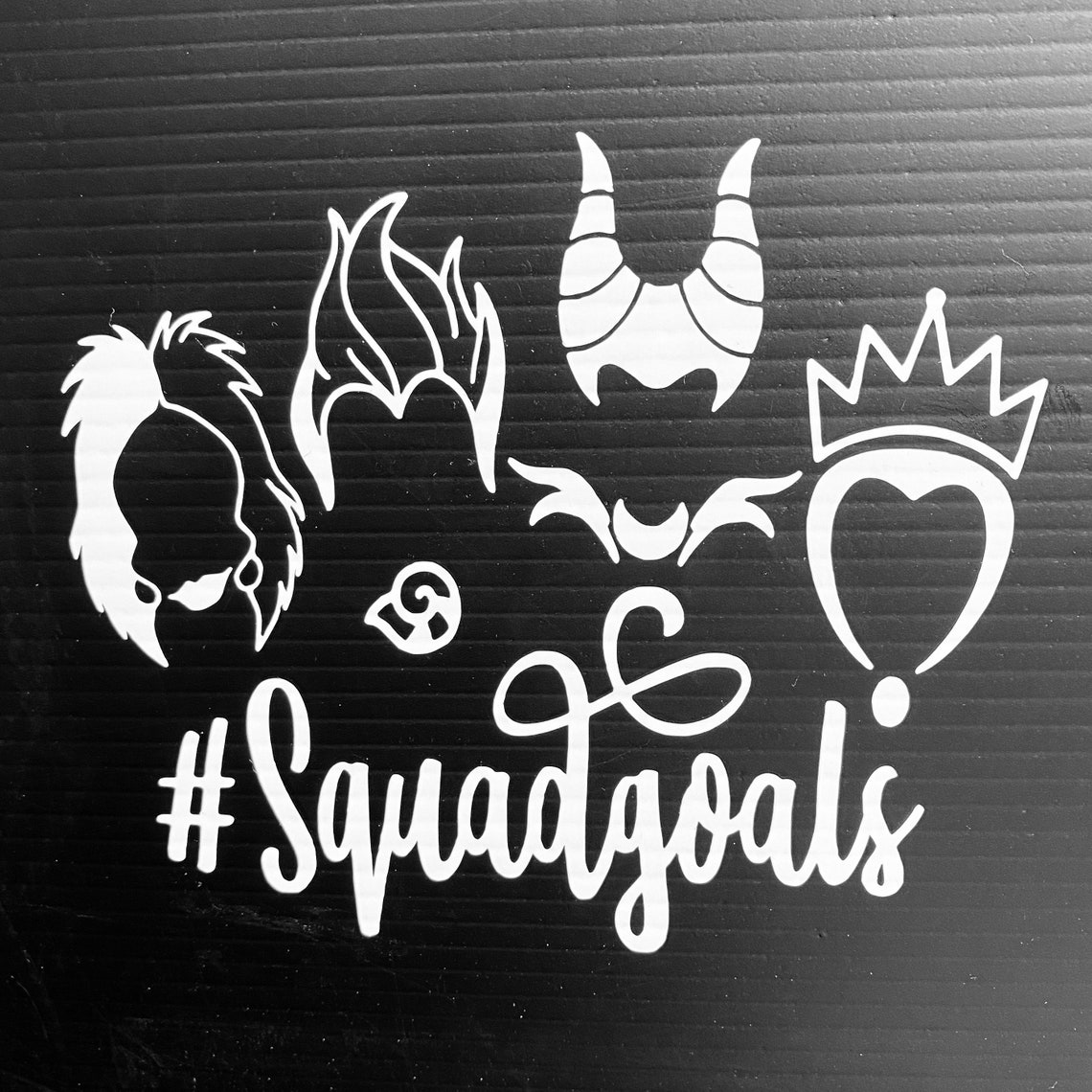 Disney Villains Squad Goals Car Decal Etsy