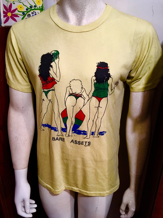 Vintage "Bare Assets" T-Shirt - image 2