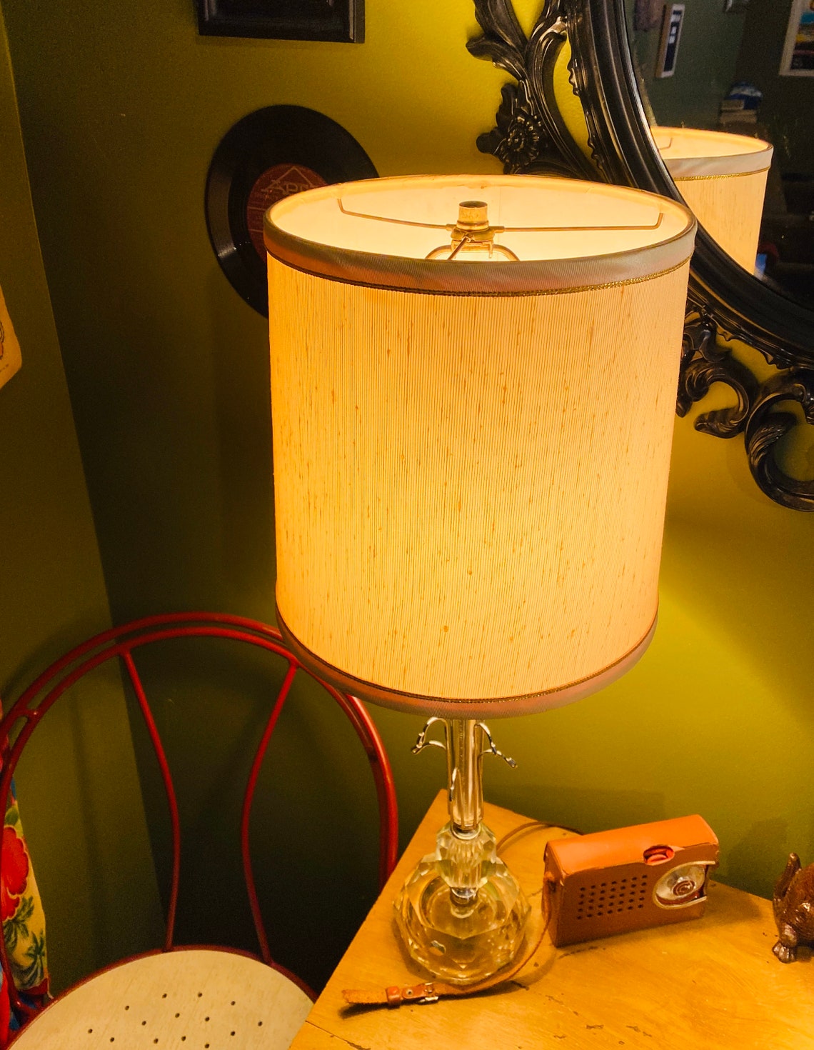 Vintage Underwriters Laboratories Glass Lamp and Original Etsy