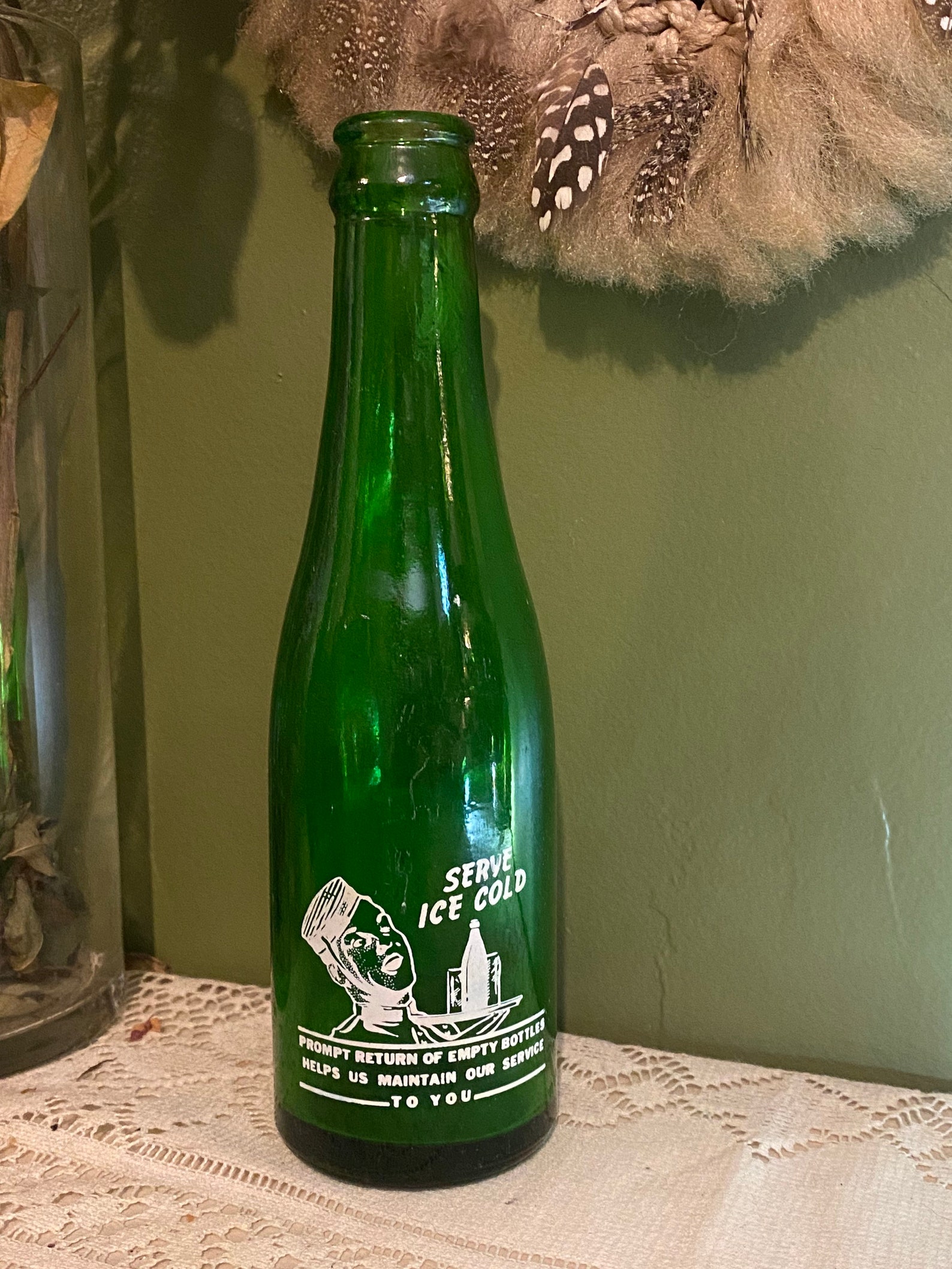 Neat Silver Foam Green Glass Ginger Ale Bottle Sudbury Brewing Etsy