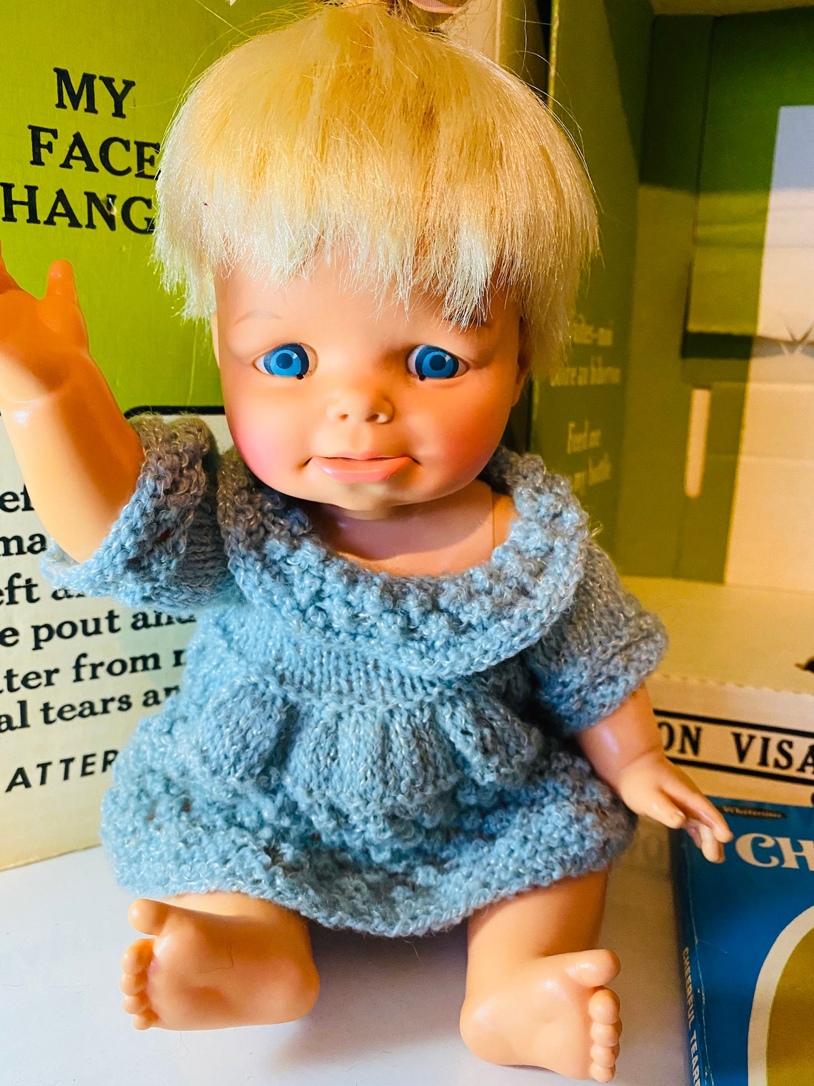 Vintage 60s Mattel cheerful Tearful baby doll original box and Etsy