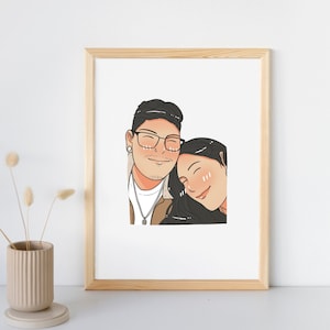 Anniversary gift for boyfriend, Portrait Painting from photo, 6 month Anniversary Gifts for boyfriend, Happy Anniversary Gifts