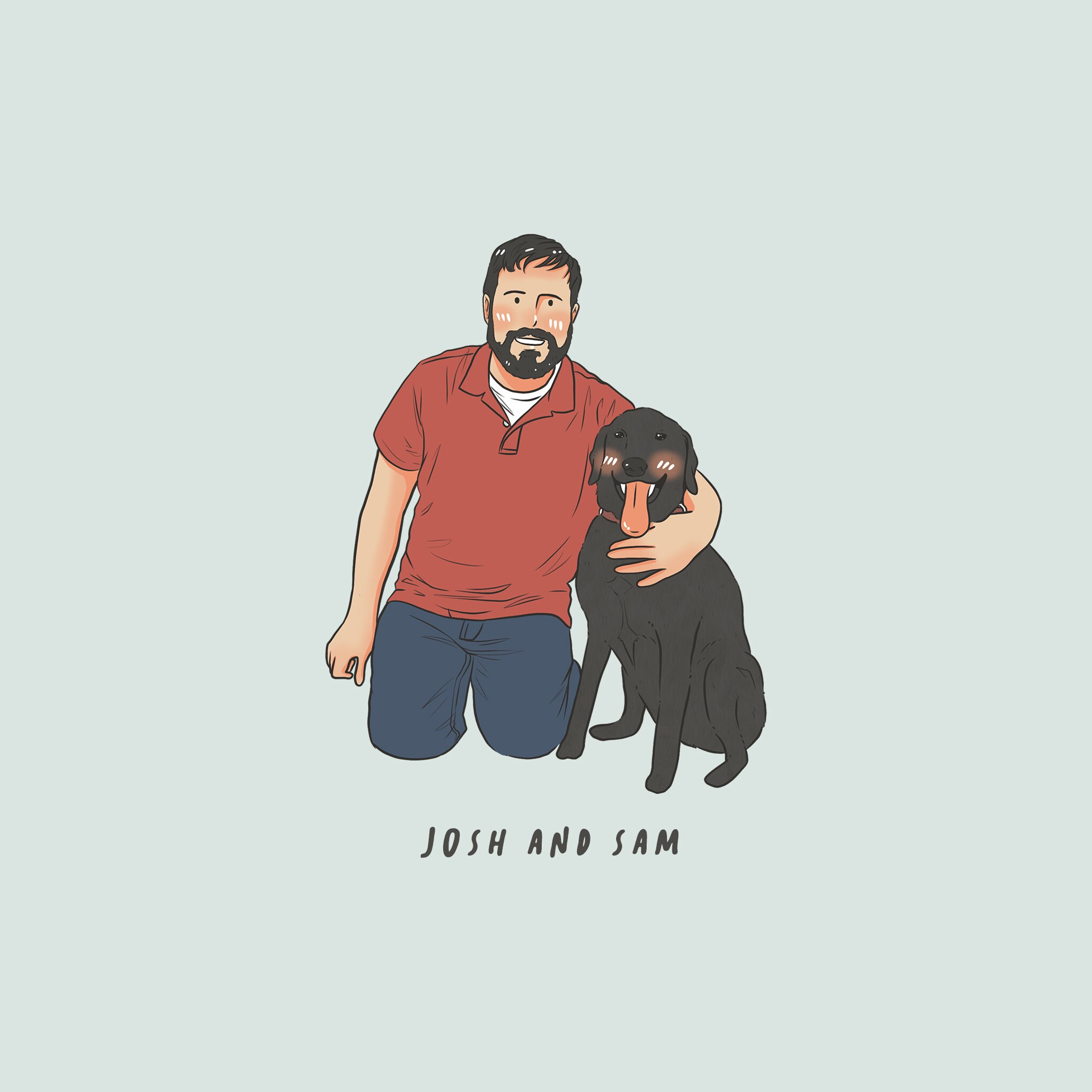 Pet Gift for Owner and Pet Portrait Dog and Owner Cartoon - Etsy Pet Gift for Owner and Pet Portrait Dog and Owner Cartoon - Etsy