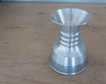 Vintage Norwegian pewter CANDLE HOLDER for 2 cm candle