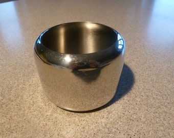Vintage 'Old Hall' stainless steel 'Connaught' SUGAR BOWL 7cm diameter/8 ounce