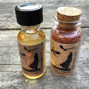 Image showcasing Dragons Blood Oil & Incense Set - Etsy