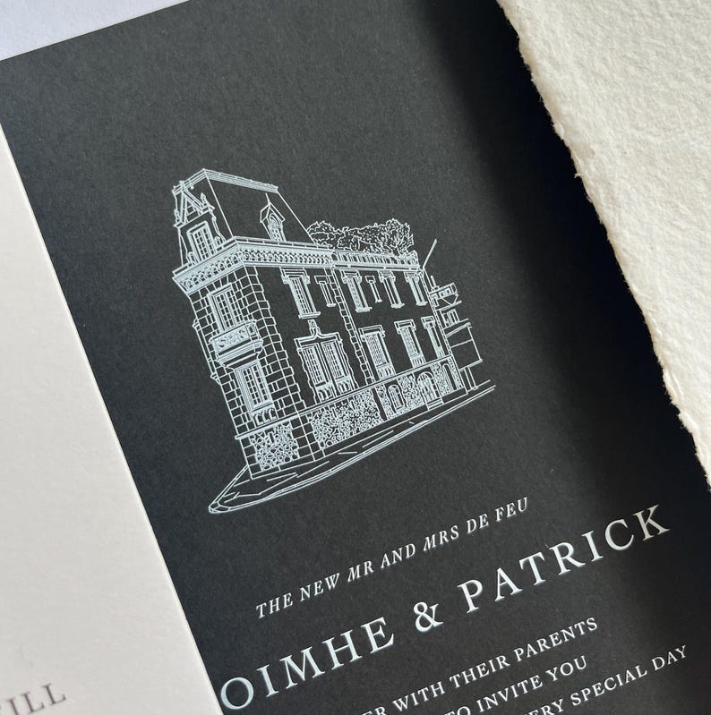 Ballynahinch Castle Venue Illustration, Wedding Invitations (Digital Download) image 8