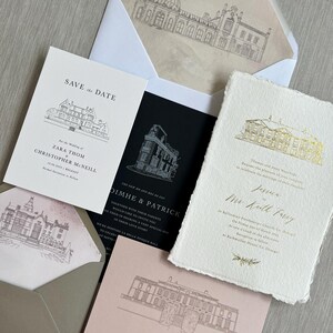 Ballynahinch Castle Venue Illustration, Wedding Invitations (Digital Download) image 2