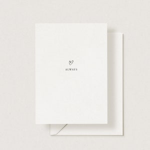 Always Card, Wedding Day Card, Husband, Wife card, Wedding Card, minimal Love Card, valentines card, modern love card, heart card