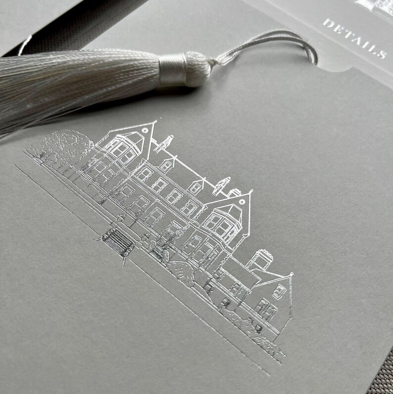 Ballynahinch Castle Venue Illustration, Wedding Invitations (Digital Download) image 3