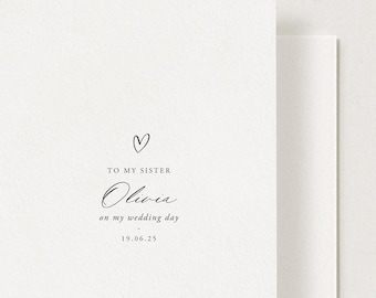 To My Bridesmaid On My Wedding Day, Maid Of Honour, Groomsman, Parents, Mum, Dad, Sister On My Wedding Day, Bridesmaid card