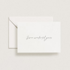 Tarjeta de aniversario, tarjeta de aniversario de caligrafía, tarjeta de aniversario para parejas