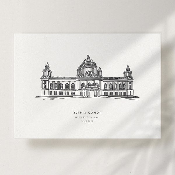 Belfast City Hall Minimalist Venue Print