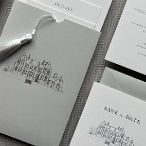 Ballynahinch Castle Venue Illustration, Wedding Invitations (Digital Download) image 6