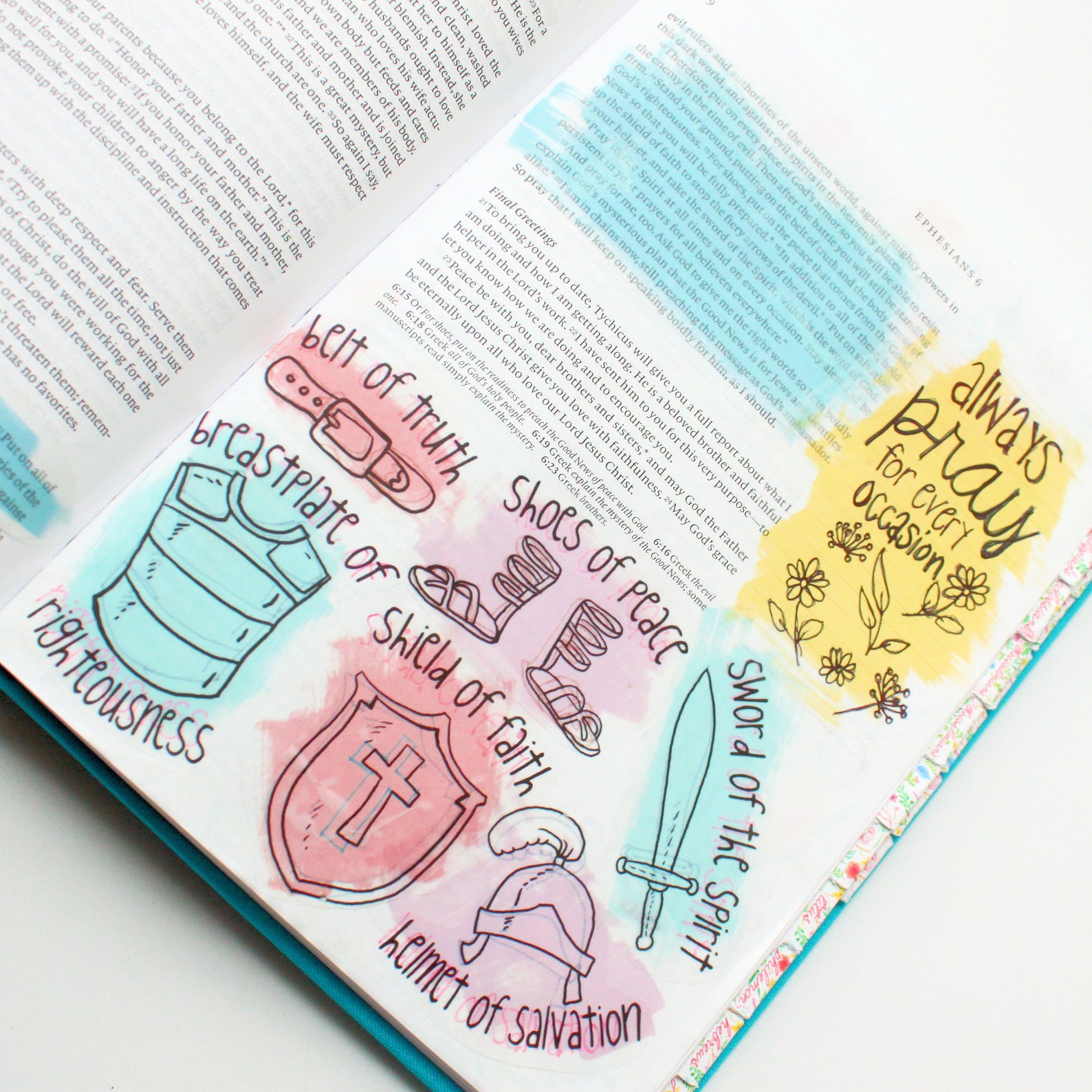 Bible Journaling Stickers Printable Stickers Armor of God - Etsy