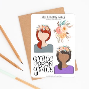 Bible Journaling Stickers His Glorious Grace Sticker Sheets Stickers for Bible Journaling image 5