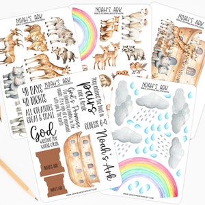 Bible Journaling Stickers | Noah’s Ark Stickers | Faith Stickers | Stickers for Bible Journaling