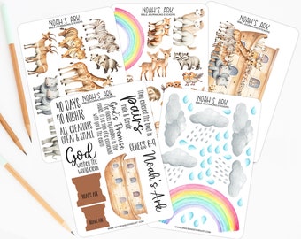 Bible Journaling Stickers | Noah’s Ark Stickers | Faith Stickers | Stickers for Bible Journaling