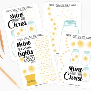 Bible Journaling Stickers | Shine Brightly Sticker Sheets | Stickers for Bible Journaling
