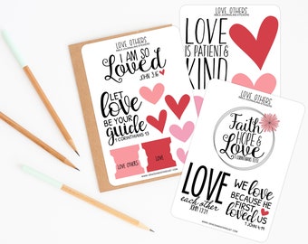 Bible Journaling Stickers | Love Others Sticker Sheets | Faith Stickers | Stickers for Bible Journaling