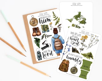 Bible Journaling Stickers | Seek the Lord Stickers | Faith Stickers | Stickers for Bible Journaling | Constantly Seek Him