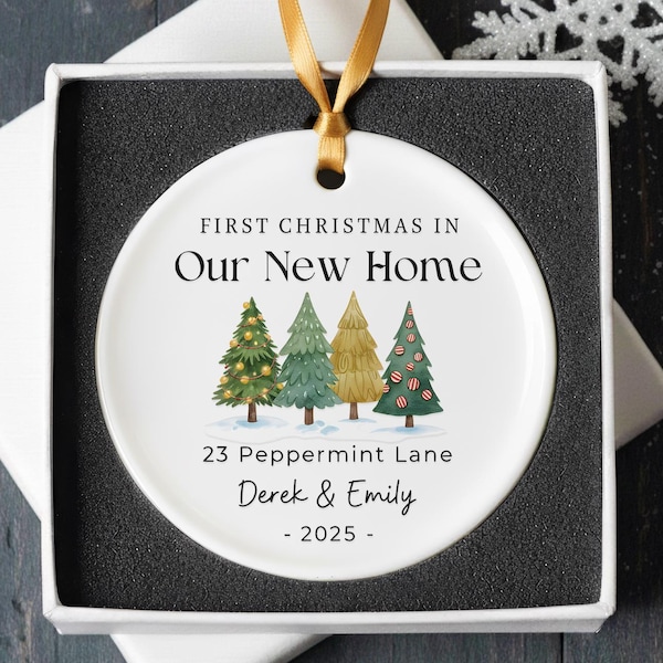 New Home Ornament Personalized - Our New Home Ornament 2026 - New House Christmas Ornament -Housewarming Gift