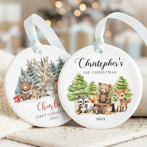 Baby's First Christmas Ornament - Personalized First Christmas Boy Ornament - Custom Baby Boy Ornament 2025