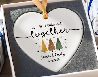 Couples Christmas Ornament - First Christmas Together Keepsake - New Couple Gift 2026