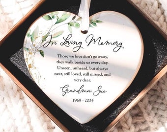 Personalized Memorial Christmas Ornament - Custom In Loving Memory Christmas Ornament - Lost But Never Forgotten Ornament