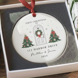 New Home Christmas Ornament 2024 - First Christmas In New House Acrylic Hanging Decoration
