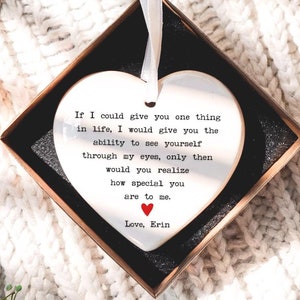 Couple Gift - Personalized I Love You Gift for Girlfriend - Custom Christmas Ornament for Significant Other - Gift for Her