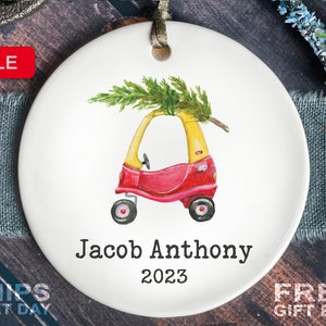 Baby's First Christmas Ornament Car- Personalized First Christmas Truck Ornament - Custom Baby Boy Truck Ornament