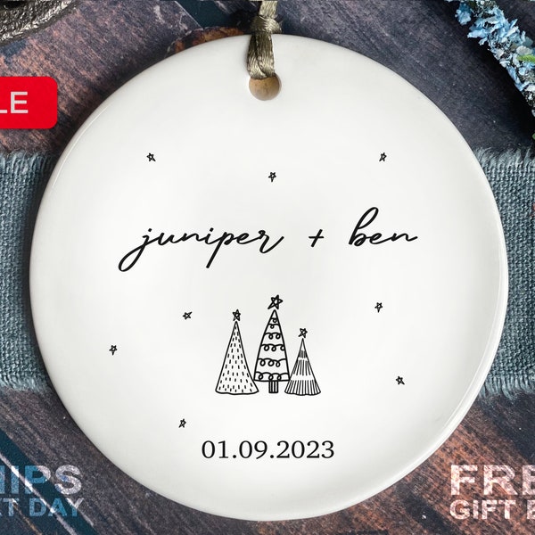 Personalized Couple Christmas Ornament - Personalized Couple Names Christmas Ornament - Our First Christmas Together - New Couple Gift