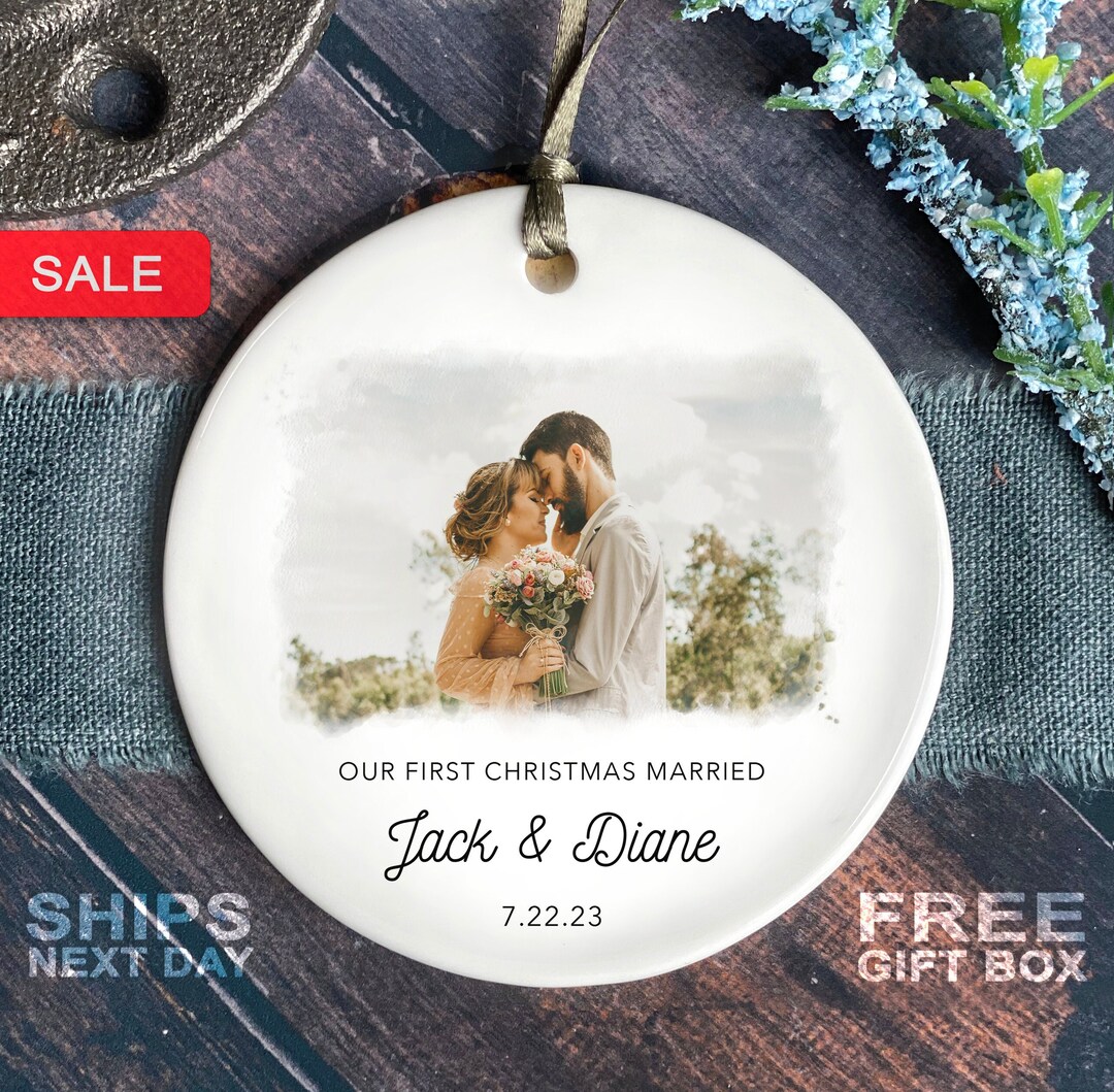 First Christmas Married Ornament Married Photo Ornament First Christmas