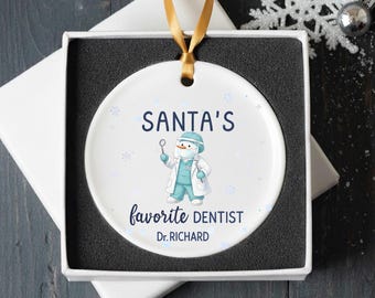 Dentist Gift Ornament | Personalized Snowman Ornament | Dental Gift | Hygienist Gift | Christmas 2026