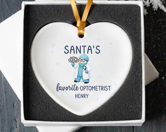 Optometrist Gift Ornament | Personalized Snowman Ornament | Eye Doctor Gift | Optician Gift | Christmas 2024