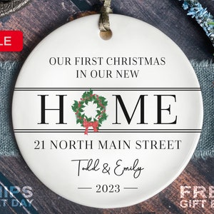 New Home Ornament - New Home Christmas Ornament 2023 - Wreath New House Ornament