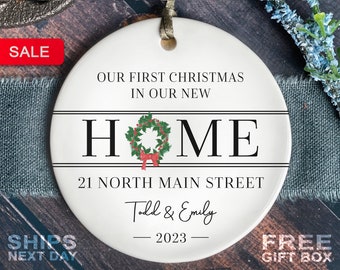 New Home Ornament - New Home Christmas Ornament 2023 - Wreath New House Ornament