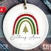 Baby's First Christmas Ornament - Personalized Rainbow First Christmas Ornament - Custom Baby Holiday Ornament 