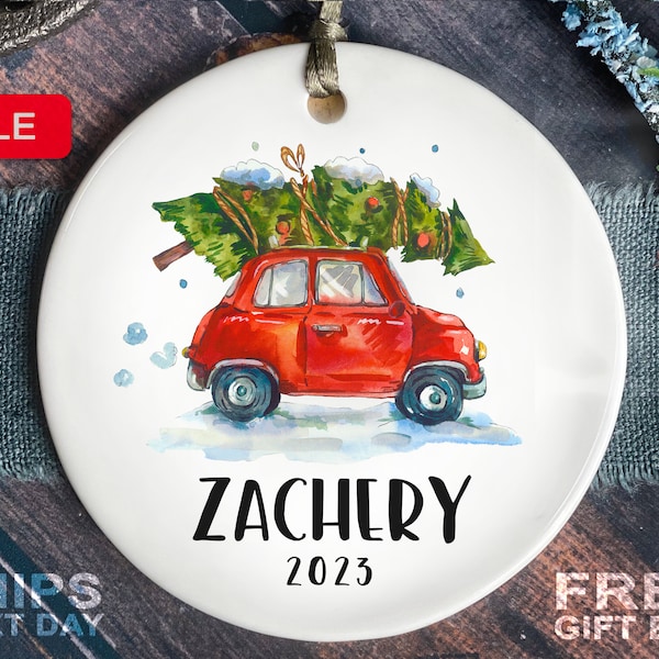 Boys Christmas Car Ornament Etsy